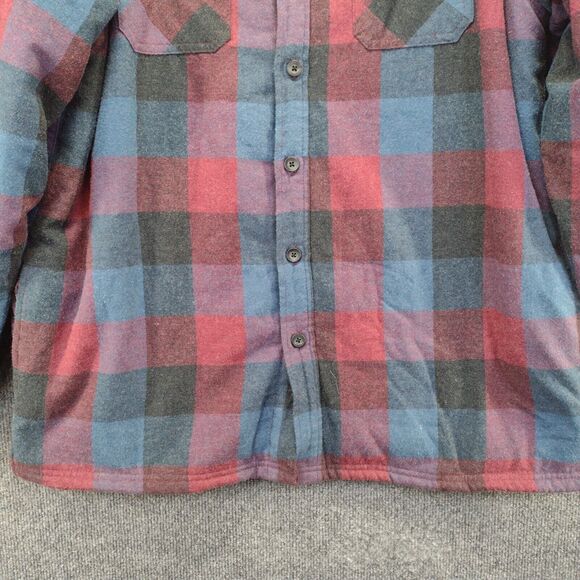 Weatherproof Men's Shirt Jacket Shacket Multi Large Sherpa Fleece Long Sleeve - Picture 4 of 15